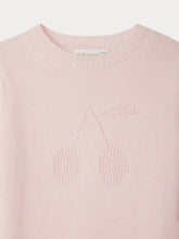 Load image into Gallery viewer, Emiliou cashmere sweater with openwork cherry pattern
