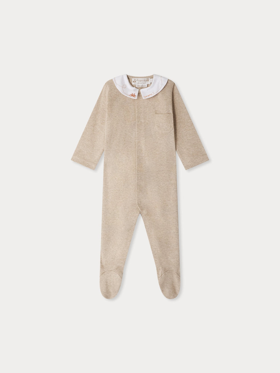 Tilouan pajamas with bike-embroidered collar
