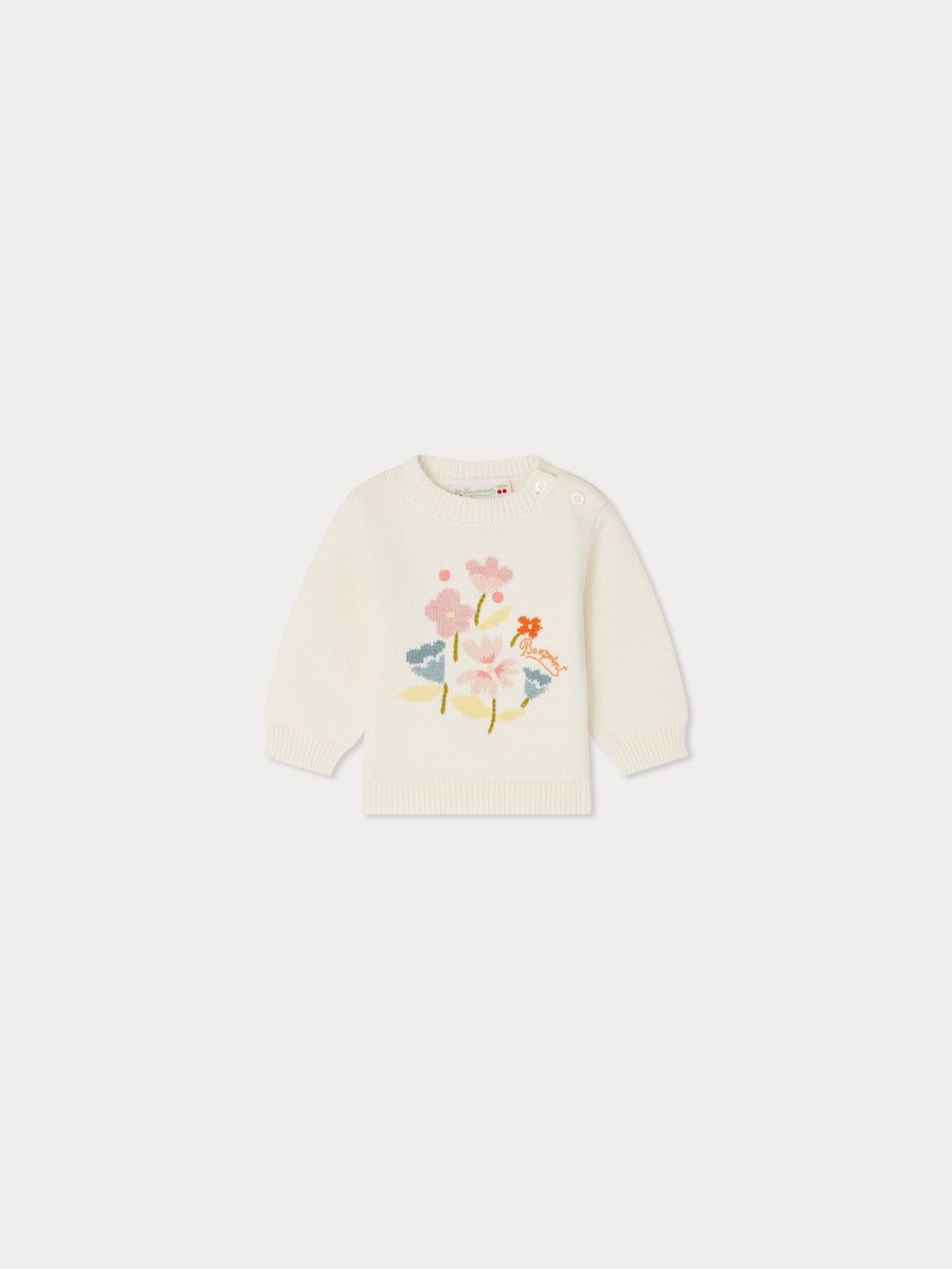 Almire cashmere sweater with floral embroideries