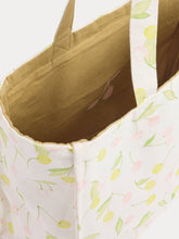 Load image into Gallery viewer, Emiko reversible tote bag with cherry print
