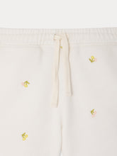 Load image into Gallery viewer, Caroline fleece shorts embroidered with cherries in organic cotton

