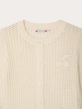 Load image into Gallery viewer, Leonita round neck cardigan in crochet and hand embroidered
