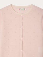Load image into Gallery viewer, Luella cardigan with round neck and pointelle knit in cashmere
