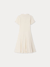 Load image into Gallery viewer, Lobelie ruffled dress in organic cotton and cashmere
