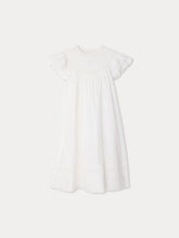 Load image into Gallery viewer, Leocardie dress hand-embroidered in organic cotton voile and Calais lace
