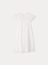 Load image into Gallery viewer, Leocardie dress hand-embroidered in organic cotton voile and Calais lace
