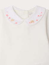 Load image into Gallery viewer, Cygne hand-embroidered birds bodysuit in organic cotton
