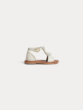 Load image into Gallery viewer, Elmas first-steps sandals in milk white leather
