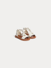 Load image into Gallery viewer, Elmas first-steps sandals in milk white leather
