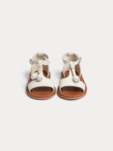 Load image into Gallery viewer, Elmas first-steps sandals in milk white leather
