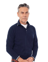 Load image into Gallery viewer, 100% Extra fine Italian cashmere polo sweater with tipping
