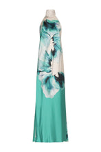 Load image into Gallery viewer, Sherry Dress Aqua Abstract Wave
