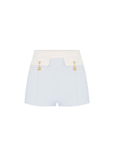 Load image into Gallery viewer, Colour-blocking shorts in double layer crêpe fabric
