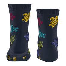 Load image into Gallery viewer, Kids Socks Rondes des Tortues Multicolores - Vilebrequin x Falke
