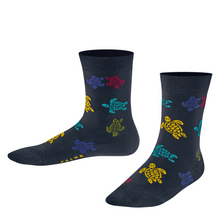 Load image into Gallery viewer, Kids Socks Rondes des Tortues Multicolores - Vilebrequin x Falke
