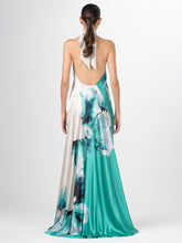 Load image into Gallery viewer, Sherry Dress Aqua Abstract Wave
