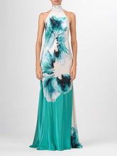 Load image into Gallery viewer, Sherry Dress Aqua Abstract Wave
