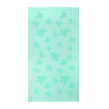 Load image into Gallery viewer, Beach Fouta in Organic Cotton Turtles Jacquard
