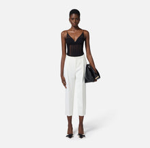 Load image into Gallery viewer, Top with transparency details and corset cuts
