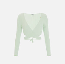 Load image into Gallery viewer, Knit shrug with openwork embroidery
