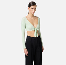 Load image into Gallery viewer, Knit shrug with openwork embroidery
