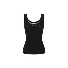 Load image into Gallery viewer, Knit top in viscose and silk fabric with jewel detail
