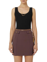 Load image into Gallery viewer, Knit top in viscose and silk fabric with jewel detail
