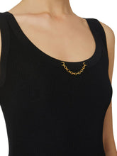 Load image into Gallery viewer, Knit top in viscose and silk fabric with jewel detail
