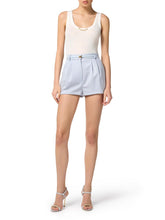 Load image into Gallery viewer, Knit top in viscose and silk fabric with jewel detail
