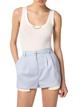 Load image into Gallery viewer, Knit top in viscose and silk fabric with jewel detail
