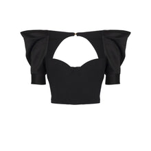 Load image into Gallery viewer, Top in crêpe and duchess satin fabrics
