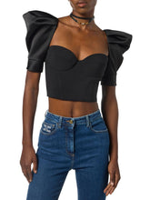 Load image into Gallery viewer, Top in crêpe and duchess satin fabrics
