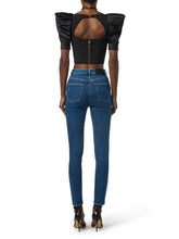 Load image into Gallery viewer, Top in crêpe and duchess satin fabrics
