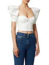 Load image into Gallery viewer, Top in crêpe and duchess satin fabrics
