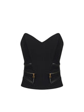 Load image into Gallery viewer, Crêpe top with zip details
