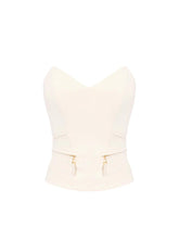 Load image into Gallery viewer, Crêpe top with zip details
