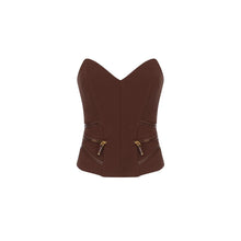 Load image into Gallery viewer, Crêpe top with zip details
