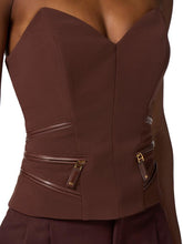 Load image into Gallery viewer, Crêpe top with zip details
