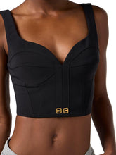 Load image into Gallery viewer, Top in lightweight crêpe fabric with logo details
