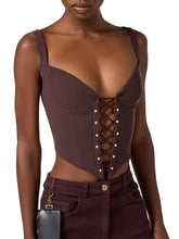 Load image into Gallery viewer, Bustier top in bi-elastic fabric
