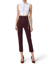 Load image into Gallery viewer, Shirt with jewel clasps and criss-cross details
