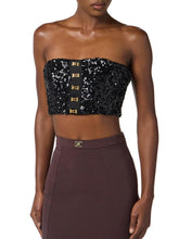 Load image into Gallery viewer, Top with sequins and jewel clasps
