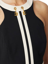 Load image into Gallery viewer, Colour-blocking top in double layer crêpe fabric
