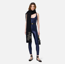 Load image into Gallery viewer, Shiny Lycra jumpsuit with logoed elastic
