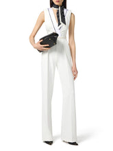 Load image into Gallery viewer, Jumpsuit in lightweight crêpe fabric with tuxedo details

