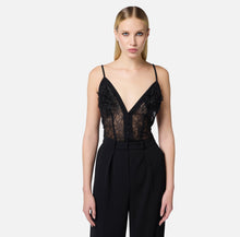 Load image into Gallery viewer, Jumpsuit in lightweight crêpe fabric with floral embroideries
