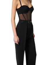 Load image into Gallery viewer, Jumpsuit in lightweight crêpe and tulle fabrics
