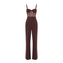Load image into Gallery viewer, Jumpsuit in lightweight crêpe and tulle fabrics
