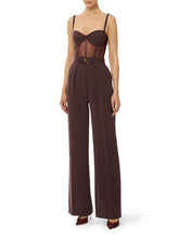 Load image into Gallery viewer, Jumpsuit in lightweight crêpe and tulle fabrics
