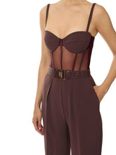 Load image into Gallery viewer, Jumpsuit in lightweight crêpe and tulle fabrics
